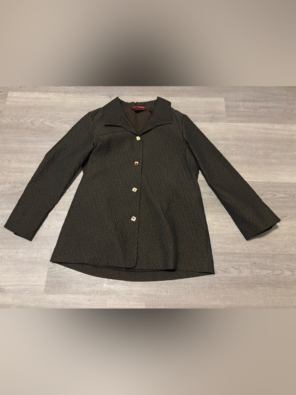 NINA McleMORE Womens Sz 8 Silk Lining Blazer Button Quit Luxury Grandma Classic